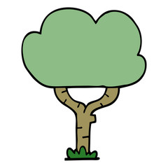 cartoon doodle tree