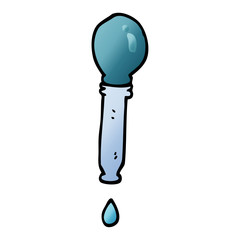 cartoon doodle dripping pipette