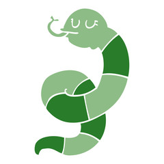 cartoon doodle snake coiled
