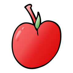 cartoon doodle of an apple