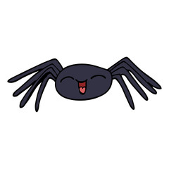 cartoon doodle happy spider