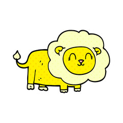 cartoon doodle happy lion