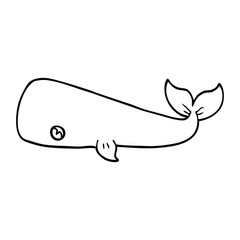 line drawing cartoon whale