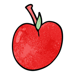 cartoon doodle of an apple