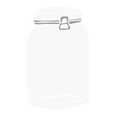 cartoon doodle glass jar