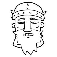 line drawing cartoon angry warrior