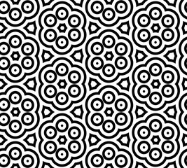 Abstract seamless black and white pattern