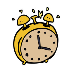 cartoon doodle alram clock