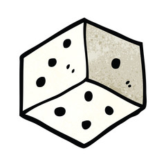 cartoon doodle tattoo dice symbol