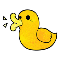 cartoon doodle rubber duck