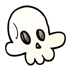 cartoon doodle halloween skull