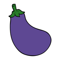 cartoon doodle eggplant