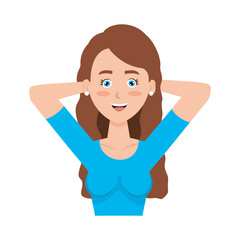 beautiful and young woman character