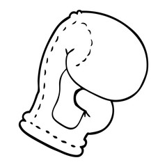 line drawing cartoon boxing glove