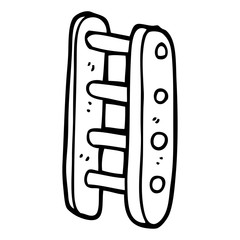 line drawing cartoon tall ladder