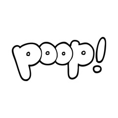 line drawing cartoon font poop