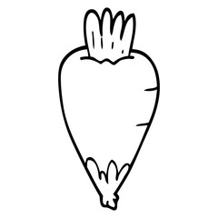 line drawing cartoon root vegetable