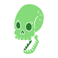 cartoon doodle skull