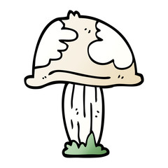 cartoon doodle wild mushroom