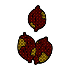 cartoon doodle nuts in shells