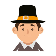 pilgrim man character icon