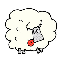cartoon doodle funny sheep
