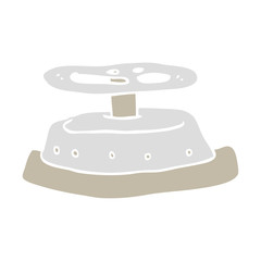 flat color illustration of a cartoon sealed bunker door