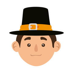 pilgrim man head character icon