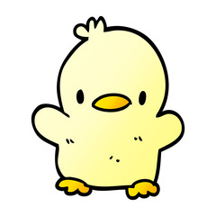 cute cartoon doodle chick