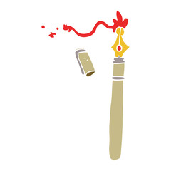 cartoon doodle fountain pen