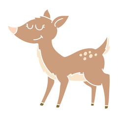 flat color style cartoon deer