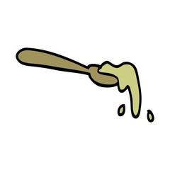 cartoon doodle ladle of food