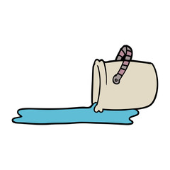 cartoon doodle bucket