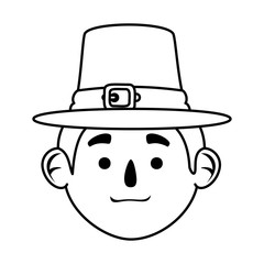 pilgrim man head character icon