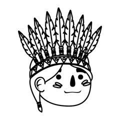 thanksgiving indigenus head character