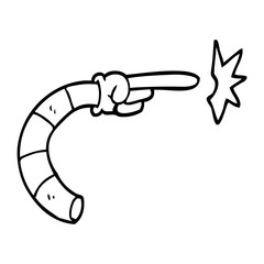 line drawing cartoon arm gesture