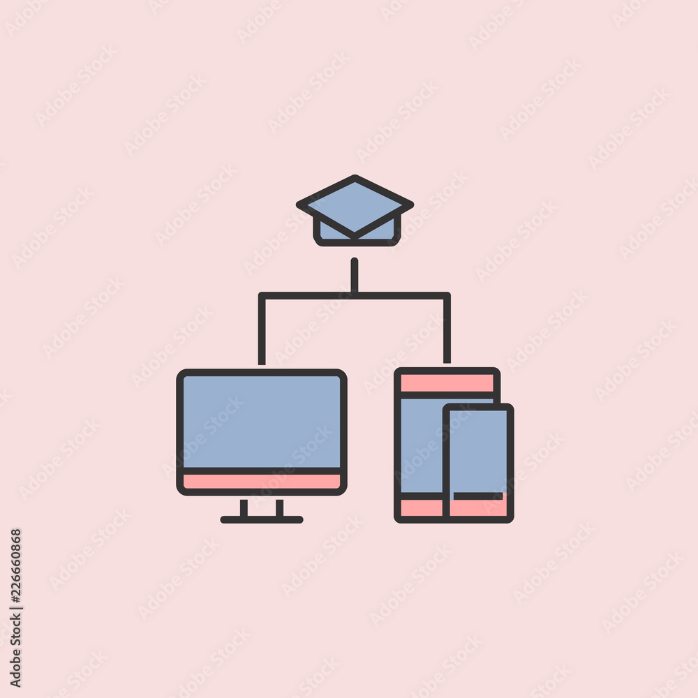 Poster books icon. element of color education for mobile concept and web apps illustration. thin line icon 