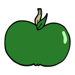 cartoon doodle juicy apple