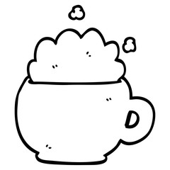line drawing cartoon frappacino