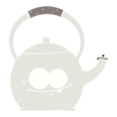 flat color style cartoon kettle