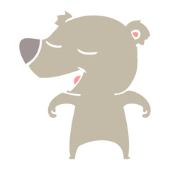 flat color style cartoon bear