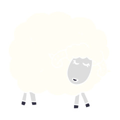 cartoon doodle sheep with horns