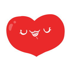 flat color style cartoon love heart