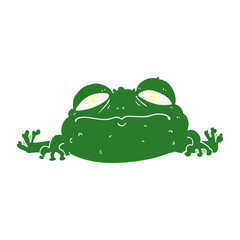 flat color style cartoon ugly frog