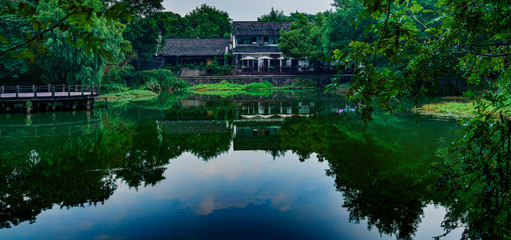 Fototapeta premium Captured in Hangzhou Xixi Wetland scenery