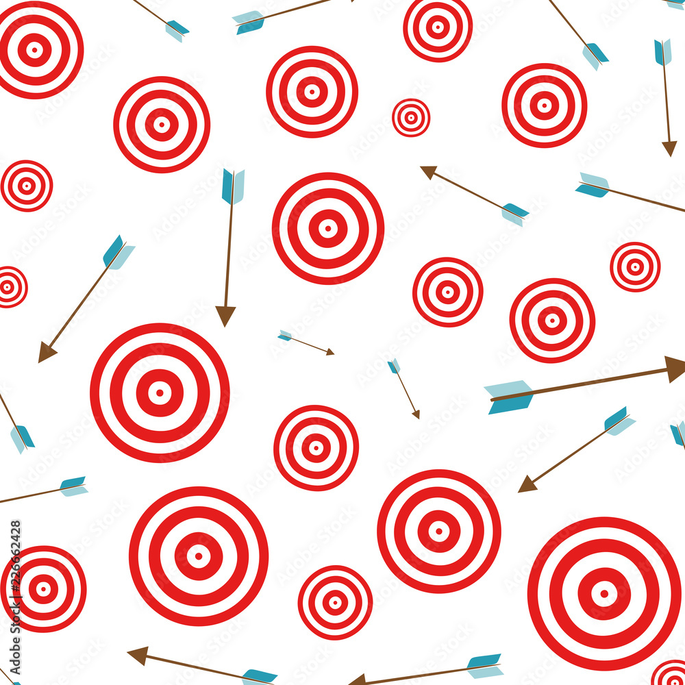 Poster target with arrow pattern