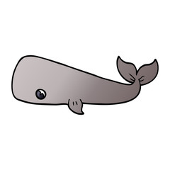 cartoon doodle whale