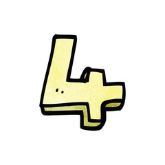 cartoon doodle number four