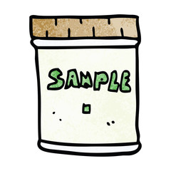 cartoon doodle medical sample jar