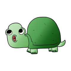 cartoon doodle shocked turtle